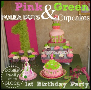 Polka Dots and Cupcakes 1st Birthday Party