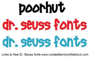 Free Dr Seuss fonts