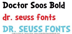 Seuss fonts 01 Doctor Soos Bold txt