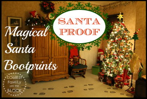 Santa Proof: Santa leave sooty boot prints