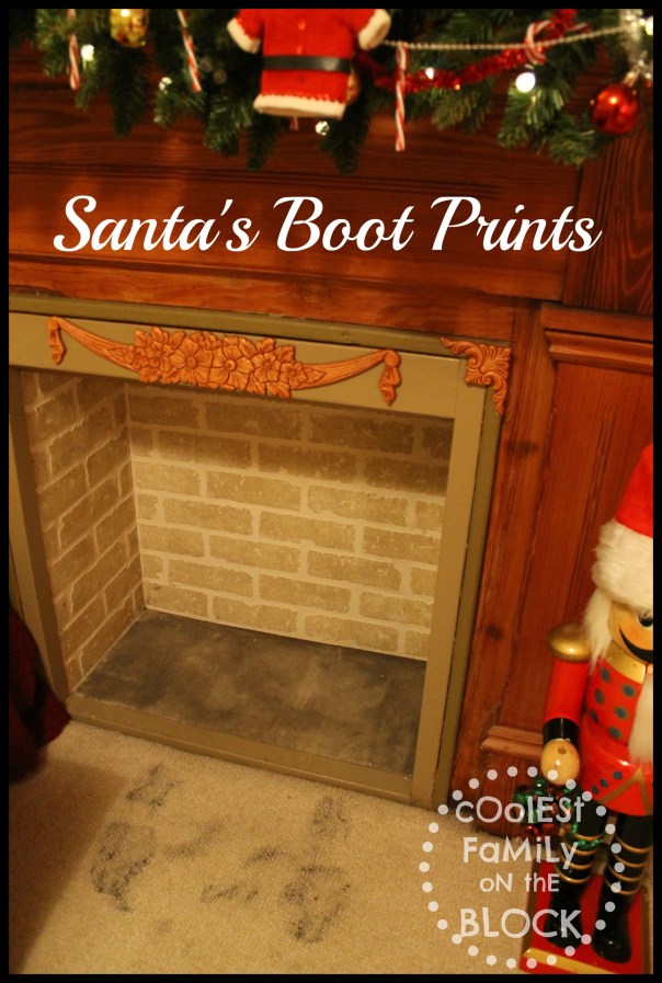 Santa leaves his dirty boot prints!