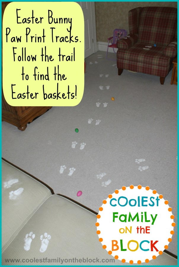 Easter bunny paw prints trailwma