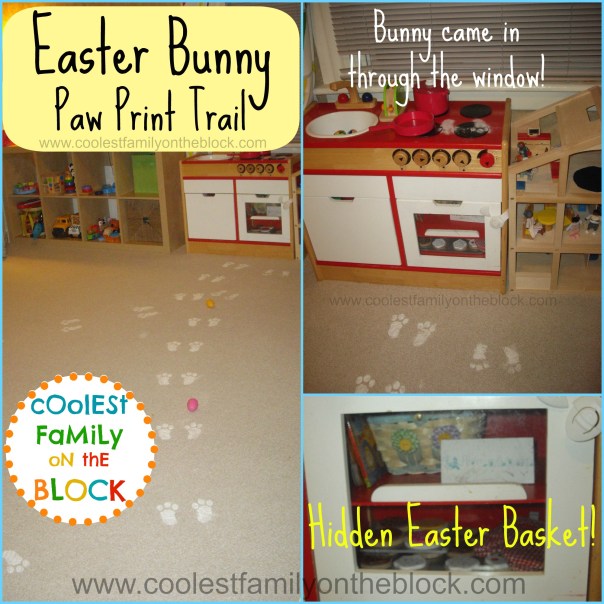 diy Easter bunny paw print trail tradition